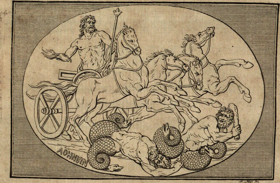 An illustration from Geschichte der Kunst des Alterthums, 1764, leaf 363