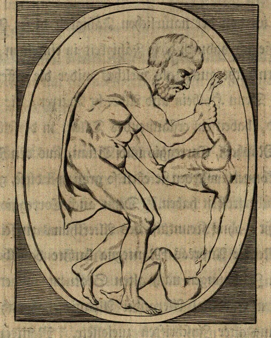 An illustration from Geschichte der Kunst des Alterthums, 1764, leaf 80