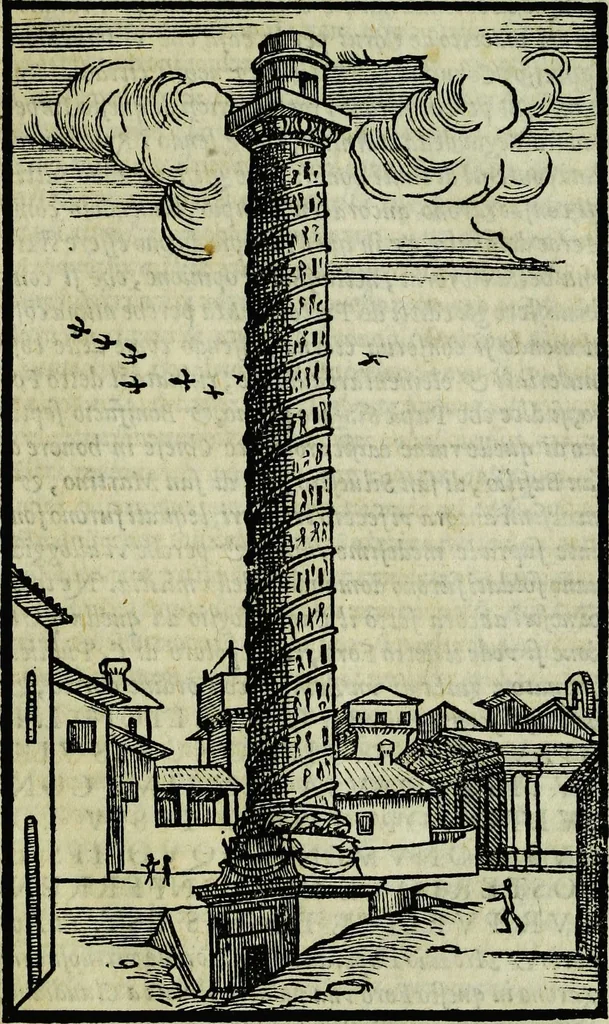 An illustration from Le antichita della citta di Roma: raccolte sotto breuita da diuersi antichi & moderni scrittori, 1580, leaf 121