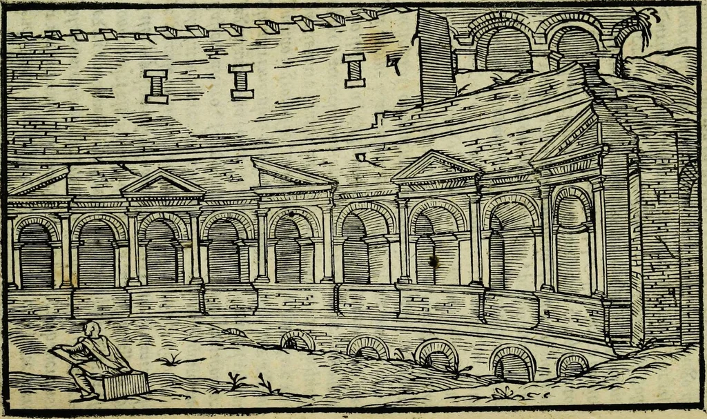 An illustration from Le antichita della citta di Roma: raccolte sotto breuita da diuersi antichi & moderni scrittori, 1580, leaf 251