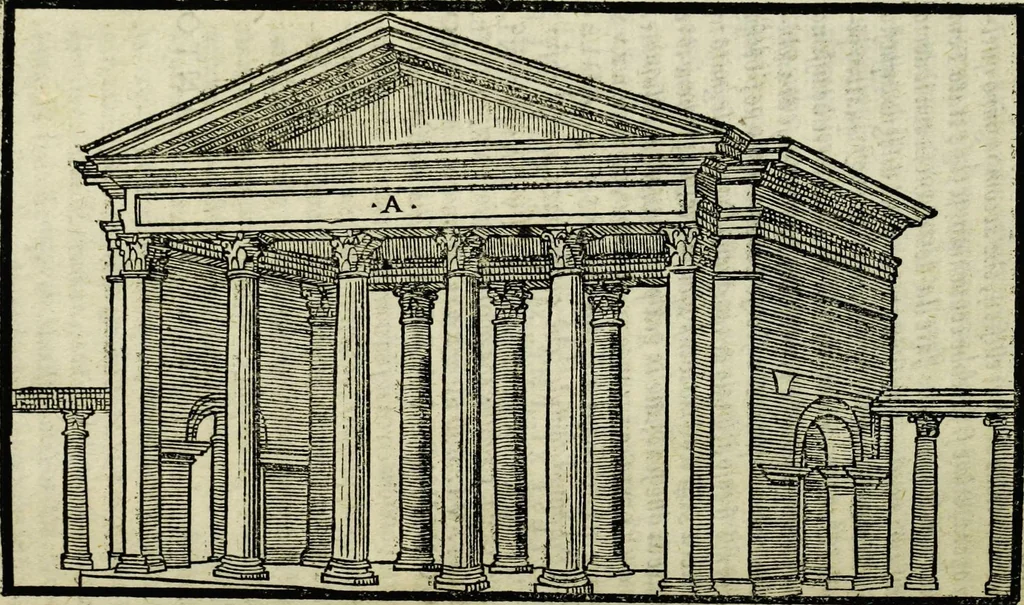 An illustration from Le antichita della citta di Roma: raccolte sotto breuita da diuersi antichi & moderni scrittori, 1580, leaf 278