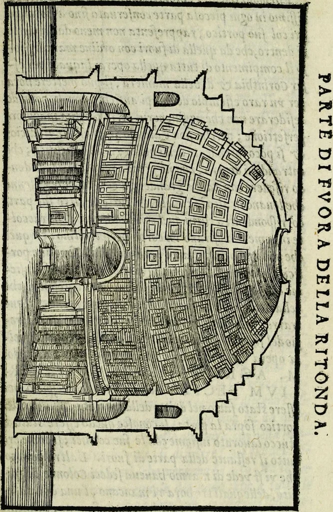 An illustration from Le antichita della citta di Roma: raccolte sotto breuita da diuersi antichi & moderni scrittori, 1580, leaf 315