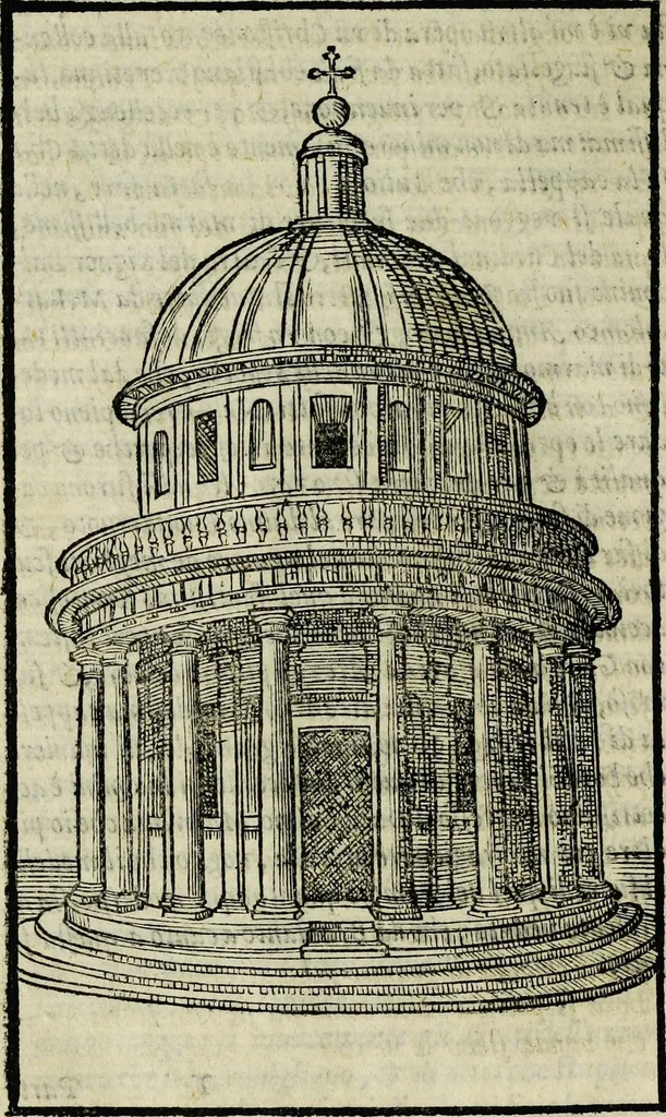 An illustration from Le antichita della citta di Roma: raccolte sotto breuita da diuersi antichi & moderni scrittori, 1580, leaf 342