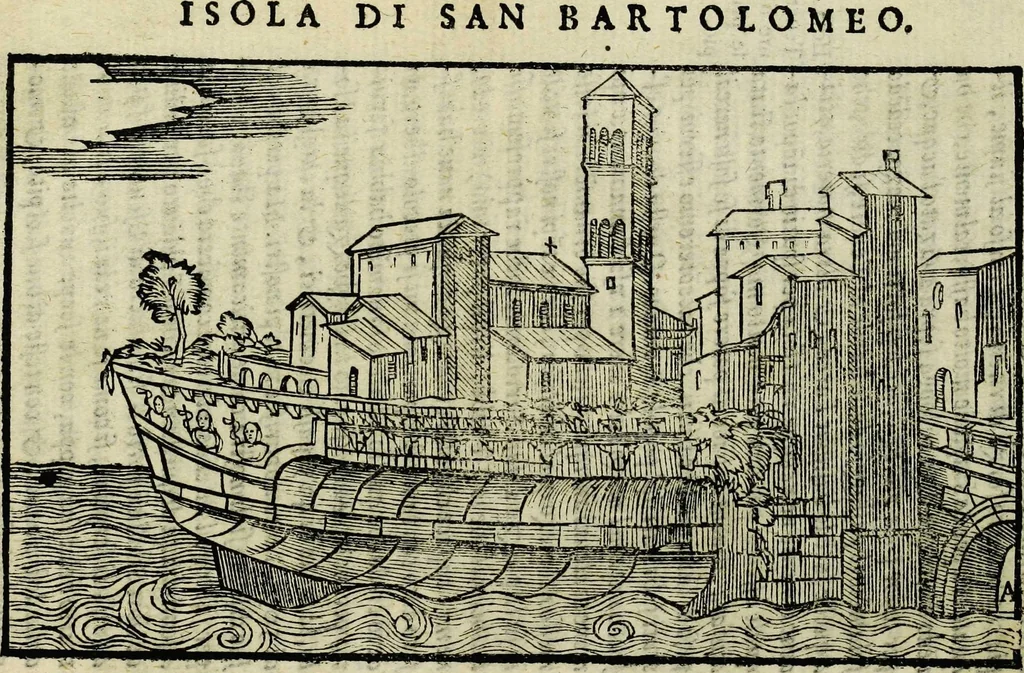 An illustration from Le antichita della citta di Roma: raccolte sotto breuita da diuersi antichi & moderni scrittori, 1580, leaf 350