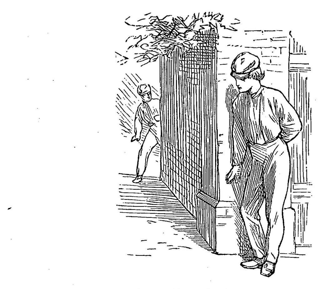 An illustration from The playground and the parlour: a handbook of boys\ games, sports, and amusements, 1868, leaf 43