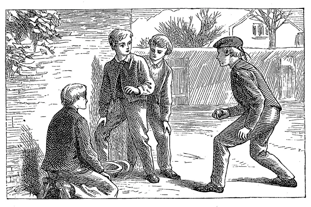 An illustration from The playground and the parlour: a handbook of boys\ games, sports, and amusements, 1868, leaf 54