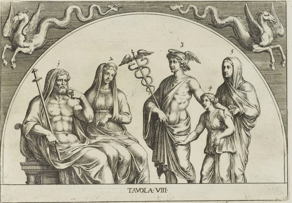 An illustration from Le pitture antiche delle grotte di Roma, e del sepolcro de' Nasonj: disegnate, & intagliate alla similitudine degli antichi originali, 1706, leaf 108