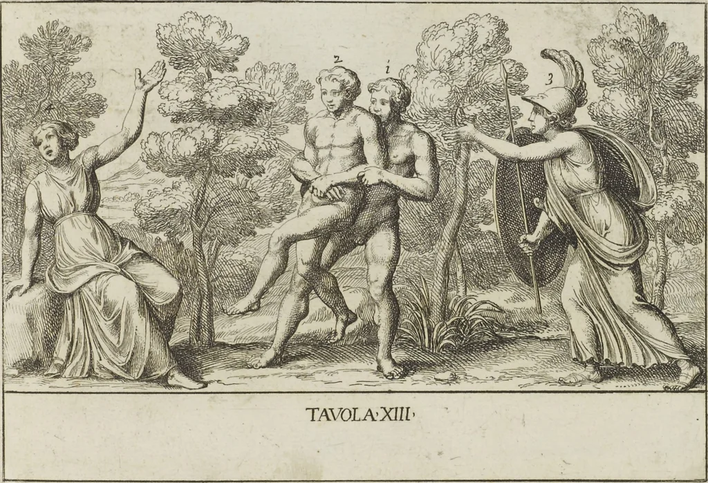 An illustration from Le pitture antiche delle grotte di Roma, e del sepolcro de' Nasonj: disegnate, & intagliate alla similitudine degli antichi originali, 1706, leaf 118