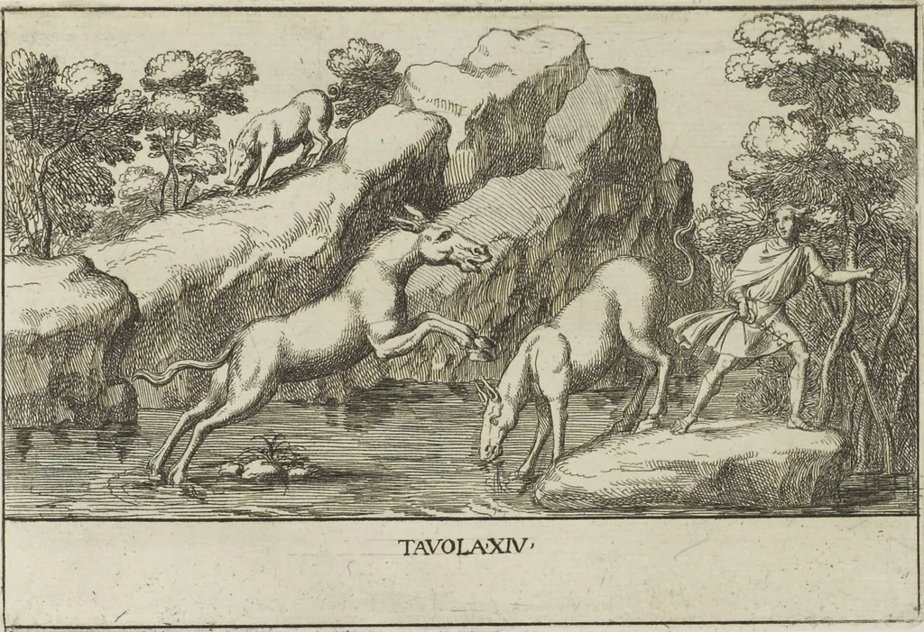An illustration from Le pitture antiche delle grotte di Roma, e del sepolcro de' Nasonj: disegnate, & intagliate alla similitudine degli antichi originali, 1706, leaf 120