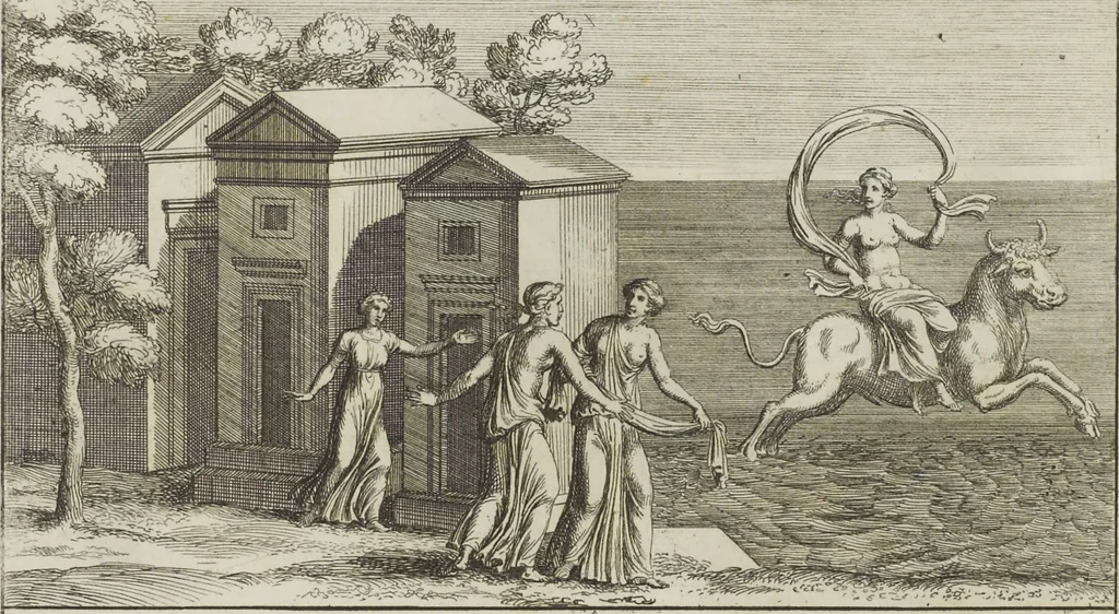 An illustration from Le pitture antiche delle grotte di Roma, e del sepolcro de' Nasonj: disegnate, & intagliate alla similitudine degli antichi originali, 1706, leaf 126