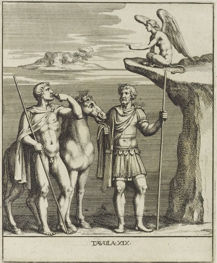 An illustration from Le pitture antiche delle grotte di Roma, e del sepolcro de' Nasonj: disegnate, & intagliate alla similitudine degli antichi originali, 1706, leaf 130