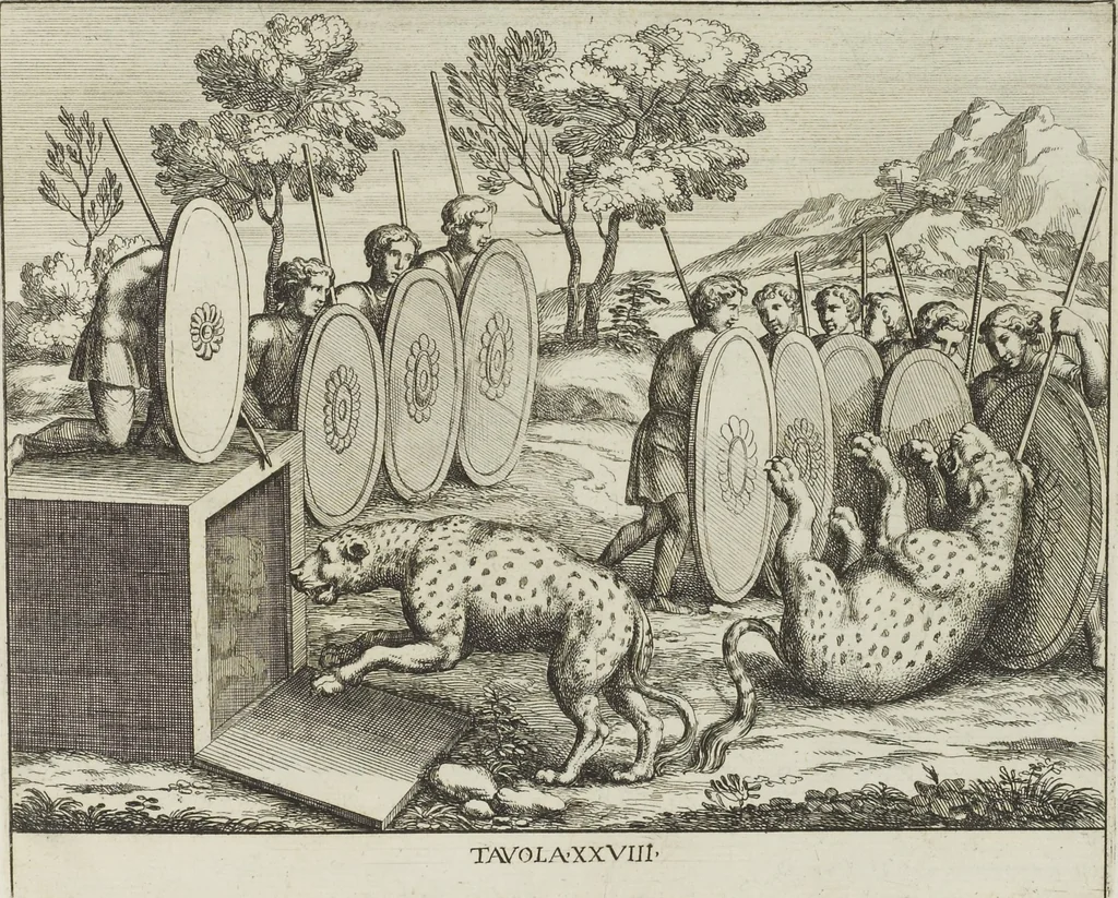 An illustration from Le pitture antiche delle grotte di Roma, e del sepolcro de' Nasonj: disegnate, & intagliate alla similitudine degli antichi originali, 1706, leaf 150