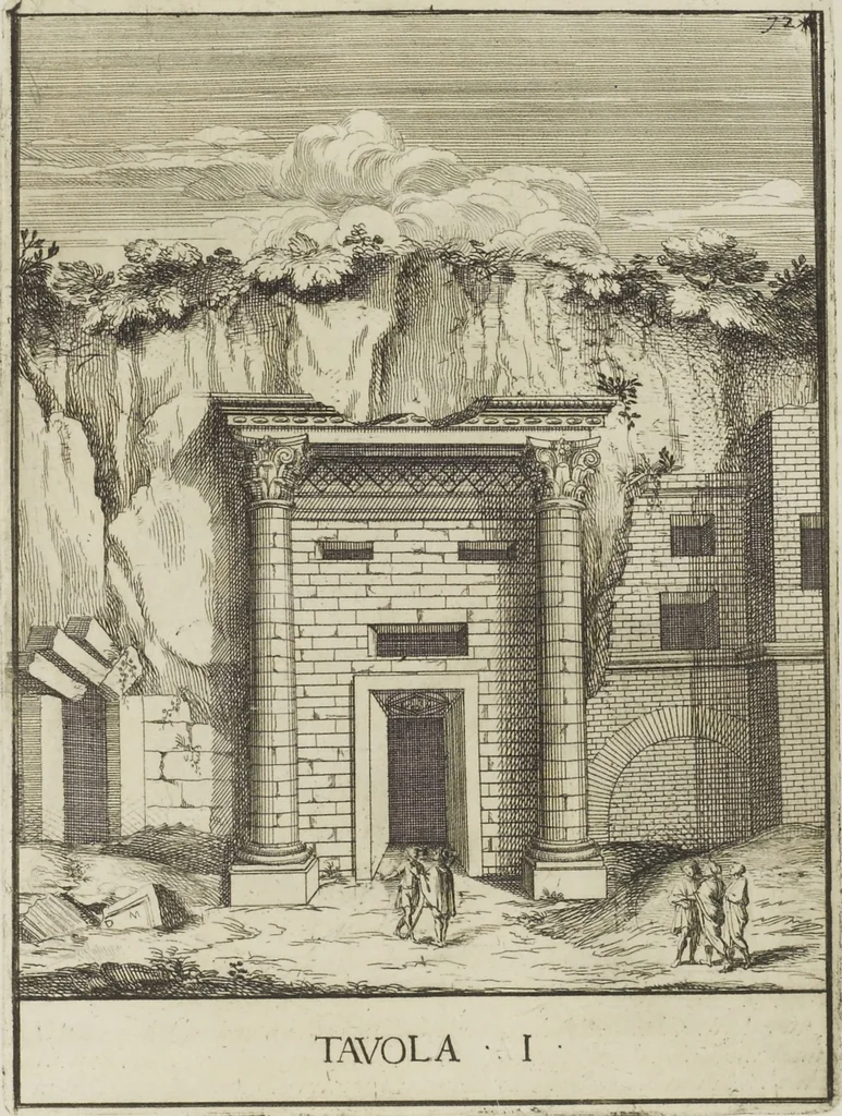 An illustration from Le pitture antiche delle grotte di Roma, e del sepolcro de' Nasonj: disegnate, & intagliate alla similitudine degli antichi originali, 1706, leaf 190
