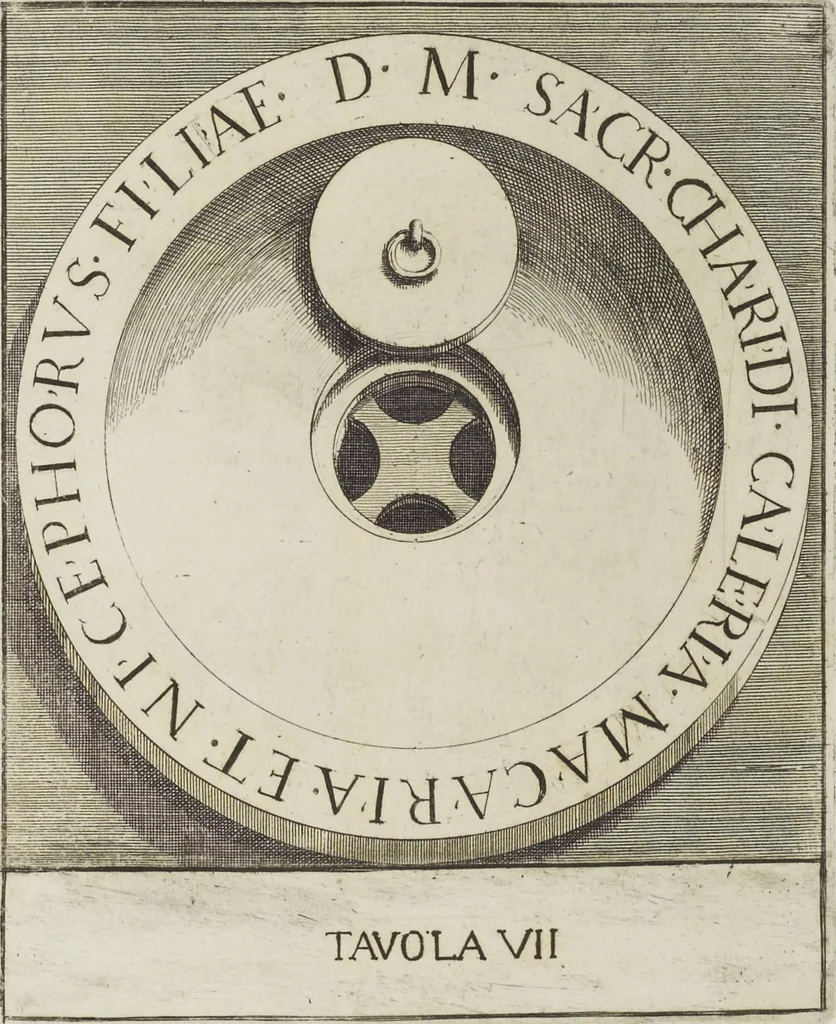 An illustration from Le pitture antiche delle grotte di Roma, e del sepolcro de' Nasonj: disegnate, & intagliate alla similitudine degli antichi originali, 1706, leaf 204