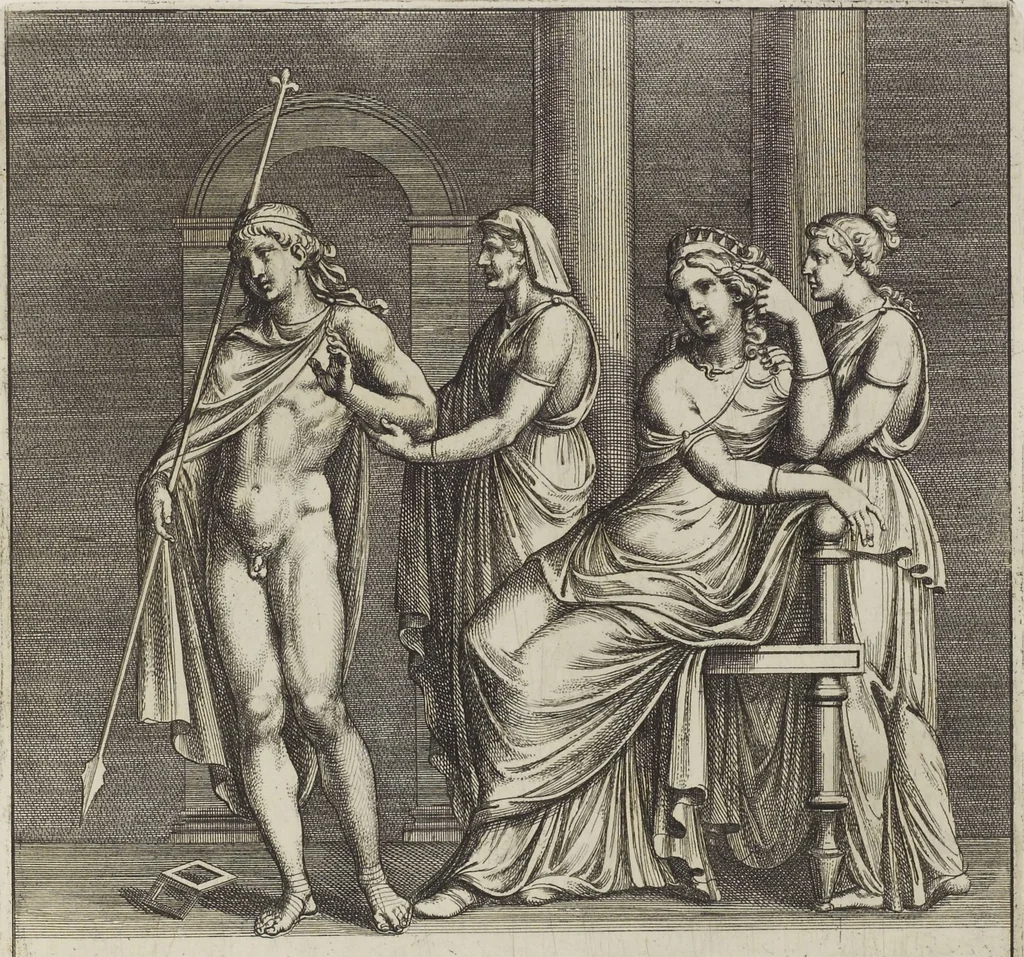 An illustration from Le pitture antiche delle grotte di Roma, e del sepolcro de' Nasonj: disegnate, & intagliate alla similitudine degli antichi originali, 1706, leaf 26