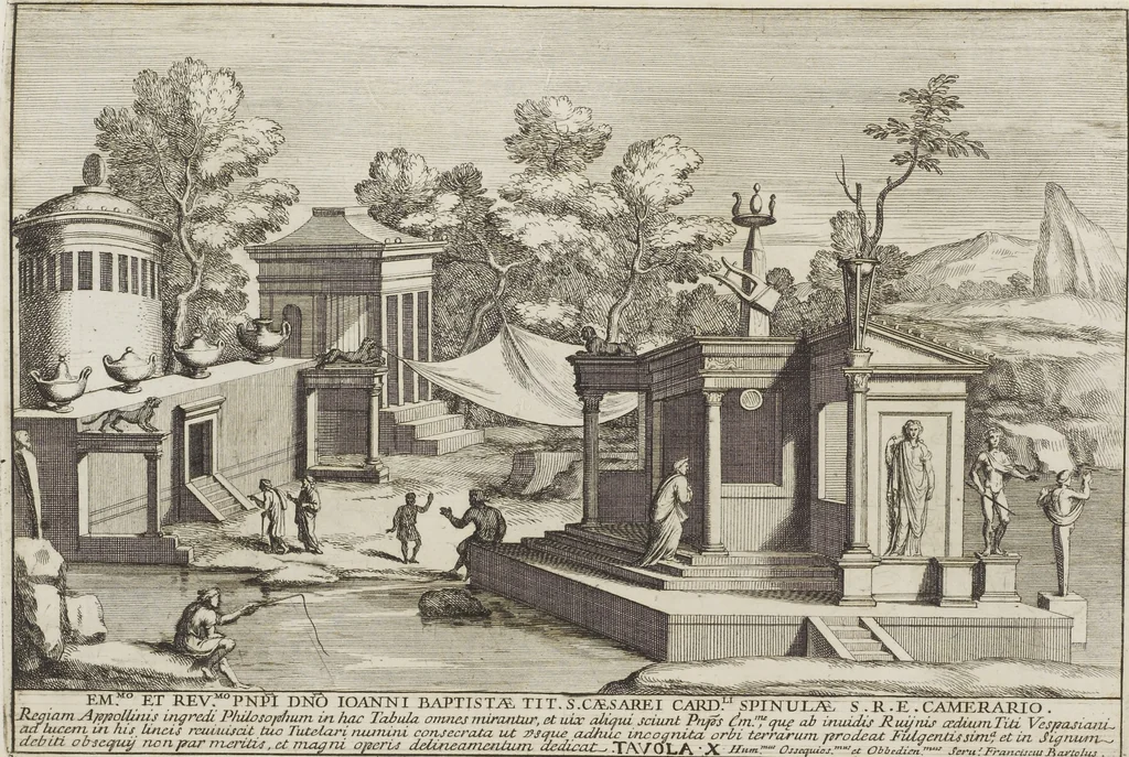 An illustration from Le pitture antiche delle grotte di Roma, e del sepolcro de' Nasonj: disegnate, & intagliate alla similitudine degli antichi originali, 1706, leaf 34