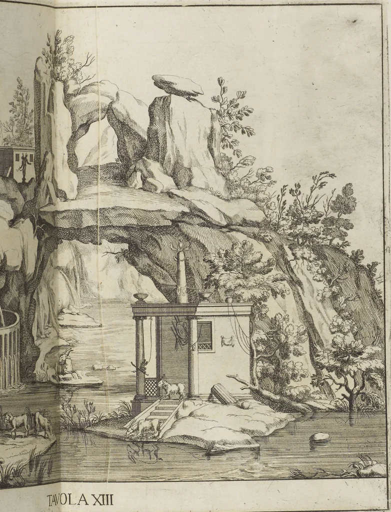 An illustration from Le pitture antiche delle grotte di Roma, e del sepolcro de' Nasonj: disegnate, & intagliate alla similitudine degli antichi originali, 1706, leaf 42