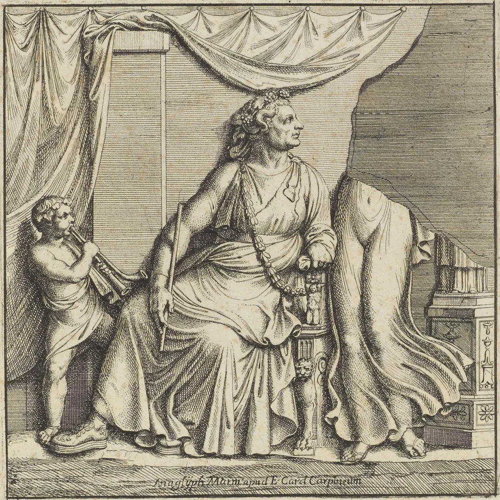 An illustration from Le pitture antiche delle grotte di Roma, e del sepolcro de' Nasonj: disegnate, & intagliate alla similitudine degli antichi originali, 1706, leaf 46