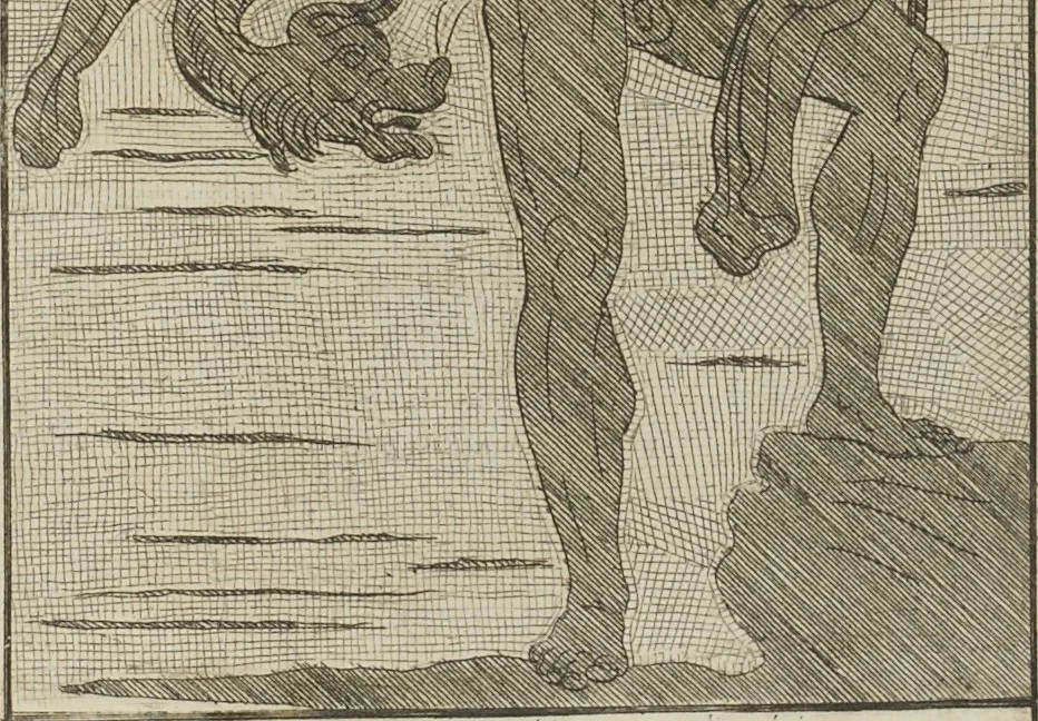 An illustration from Le pitture antiche delle grotte di Roma, e del sepolcro de' Nasonj: disegnate, & intagliate alla similitudine degli antichi originali, 1706, leaf 48