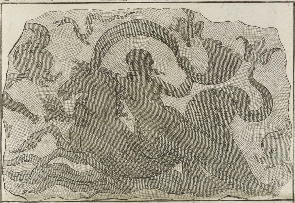 An illustration from Le pitture antiche delle grotte di Roma, e del sepolcro de' Nasonj: disegnate, & intagliate alla similitudine degli antichi originali, 1706, leaf 50