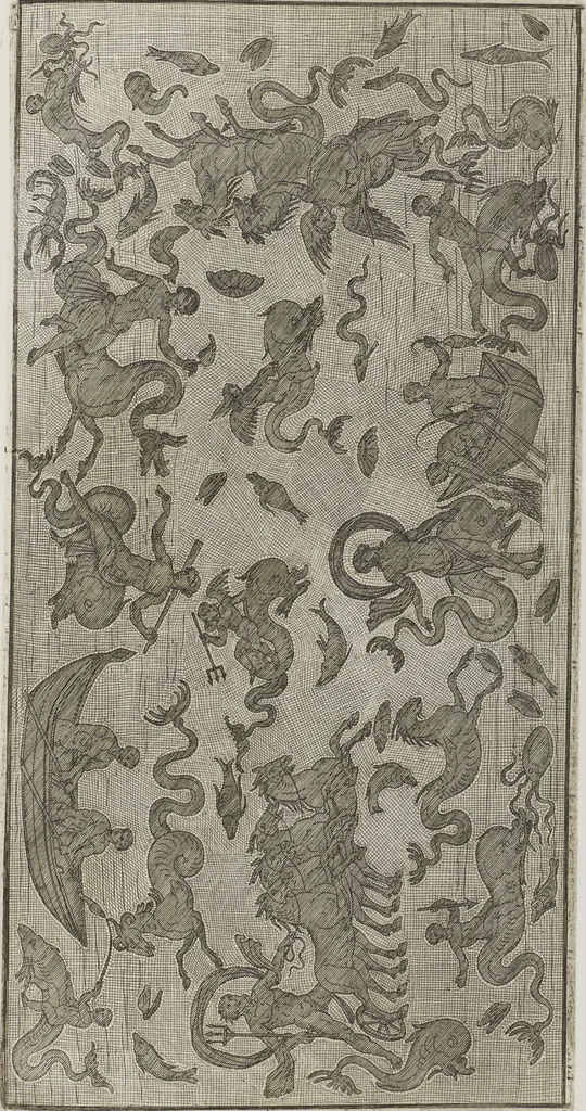 An illustration from Le pitture antiche delle grotte di Roma, e del sepolcro de' Nasonj: disegnate, & intagliate alla similitudine degli antichi originali, 1706, leaf 52