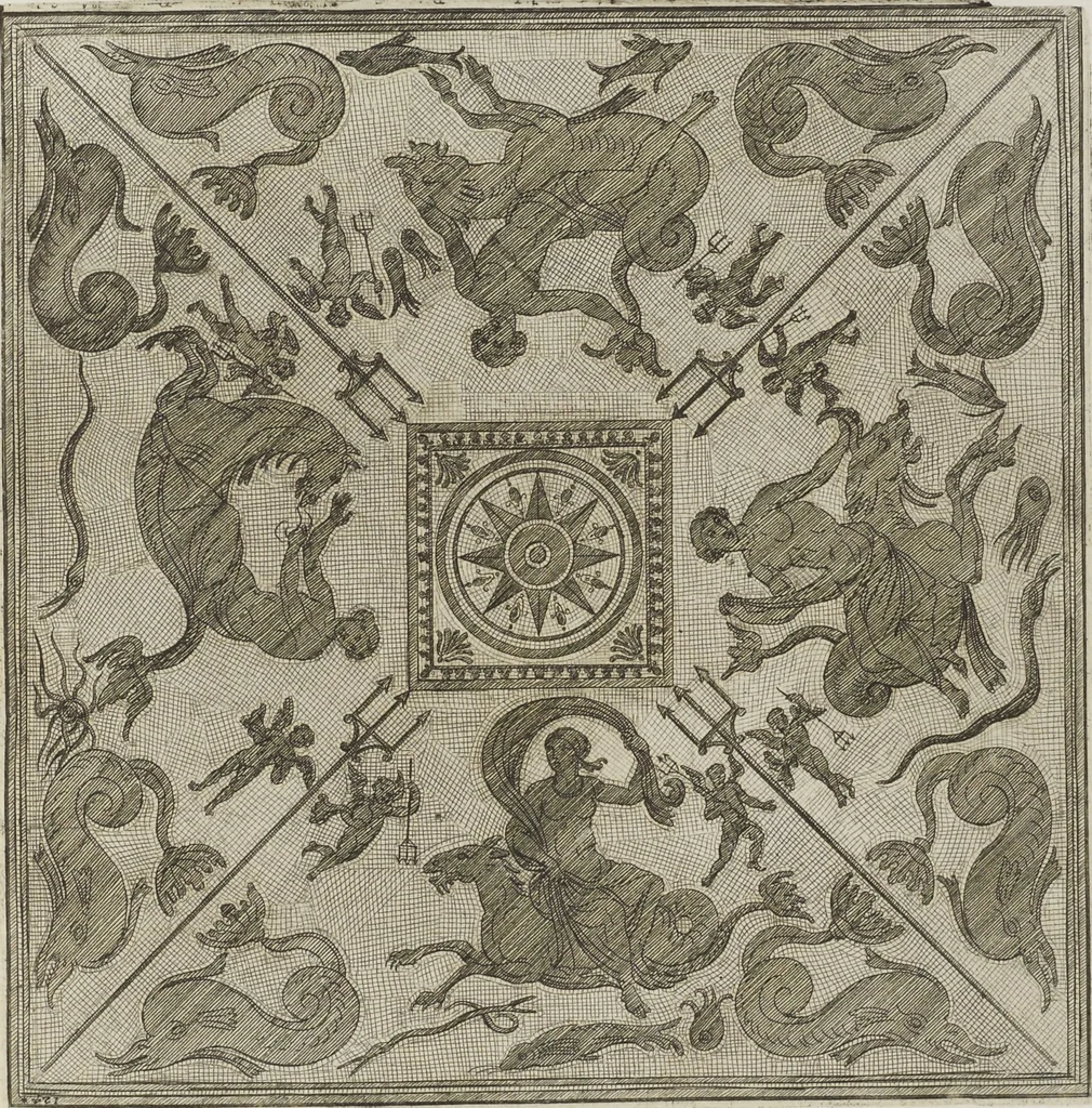 An illustration from Le pitture antiche delle grotte di Roma, e del sepolcro de' Nasonj: disegnate, & intagliate alla similitudine degli antichi originali, 1706, leaf 54