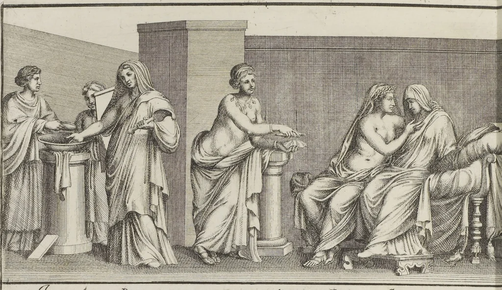 An illustration from Le pitture antiche delle grotte di Roma, e del sepolcro de' Nasonj: disegnate, & intagliate alla similitudine degli antichi originali, 1706, leaf 67