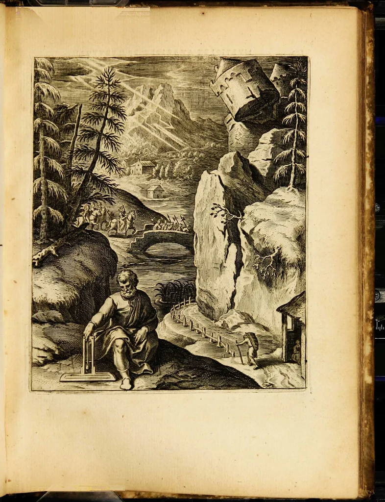 An illustration from Quinti Horatii Flacci emblemata: imaginibus in aes incisis, notisq[ue] illustrata, 1612, leaf 103