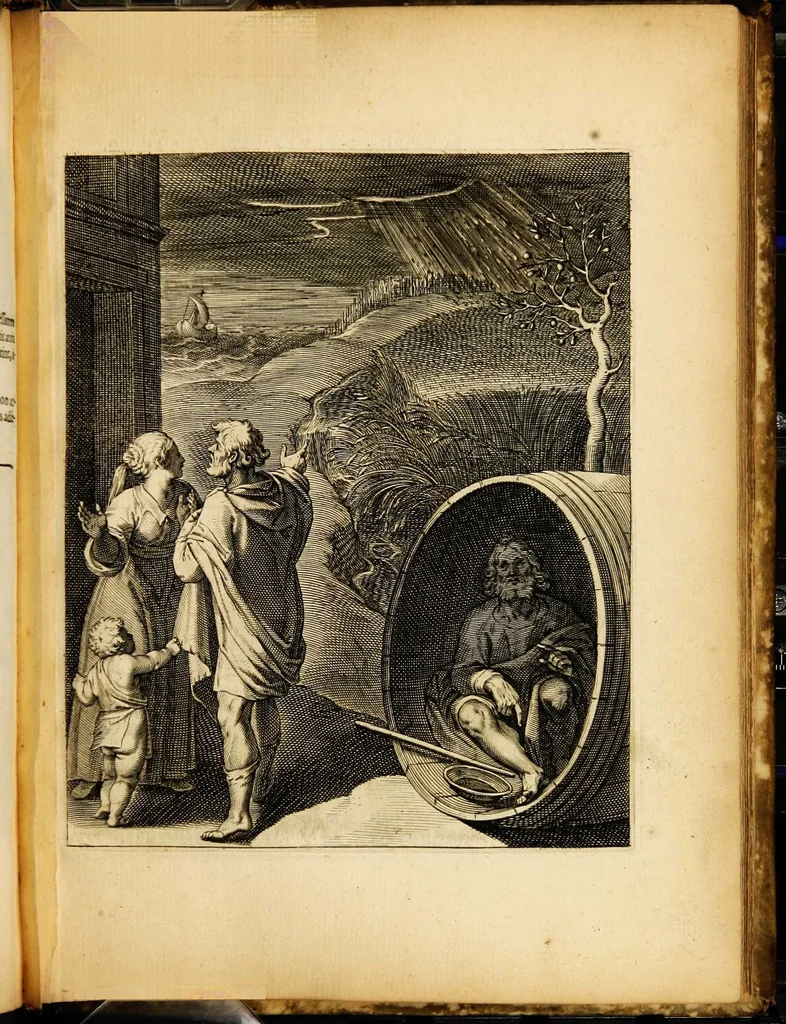 An illustration from Quinti Horatii Flacci emblemata: imaginibus in aes incisis, notisq[ue] illustrata, 1612, leaf 113