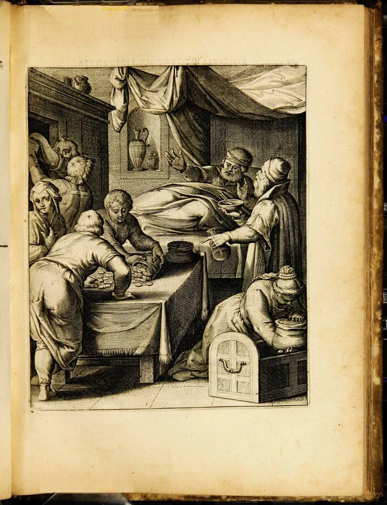 An illustration from Quinti Horatii Flacci emblemata: imaginibus in aes incisis, notisq[ue] illustrata, 1612, leaf 119
