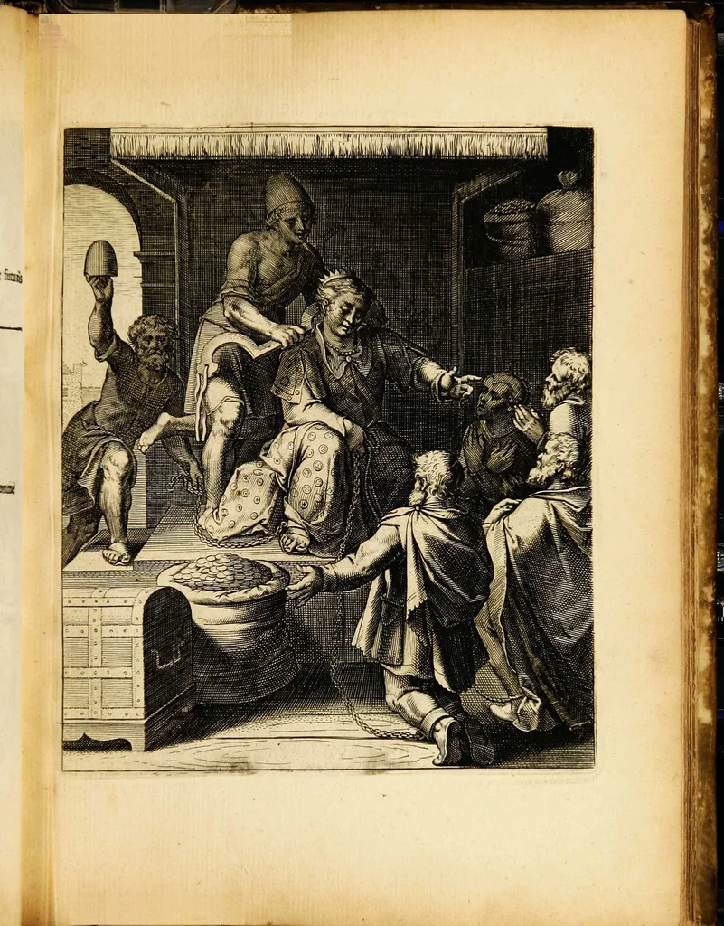 An illustration from Quinti Horatii Flacci emblemata: imaginibus in aes incisis, notisq[ue] illustrata, 1612, leaf 125