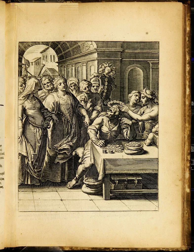 An illustration from Quinti Horatii Flacci emblemata: imaginibus in aes incisis, notisq[ue] illustrata, 1612, leaf 133