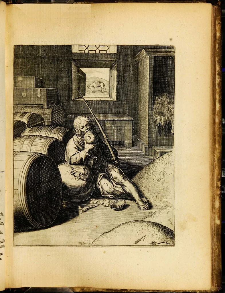 An illustration from Quinti Horatii Flacci emblemata: imaginibus in aes incisis, notisq[ue] illustrata, 1612, leaf 135