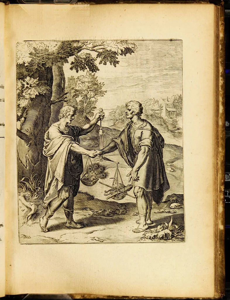 An illustration from Quinti Horatii Flacci emblemata: imaginibus in aes incisis, notisq[ue] illustrata, 1612, leaf 143