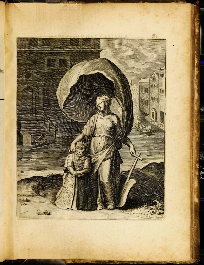An illustration from Quinti Horatii Flacci emblemata: imaginibus in aes incisis, notisq[ue] illustrata, 1612, leaf 159