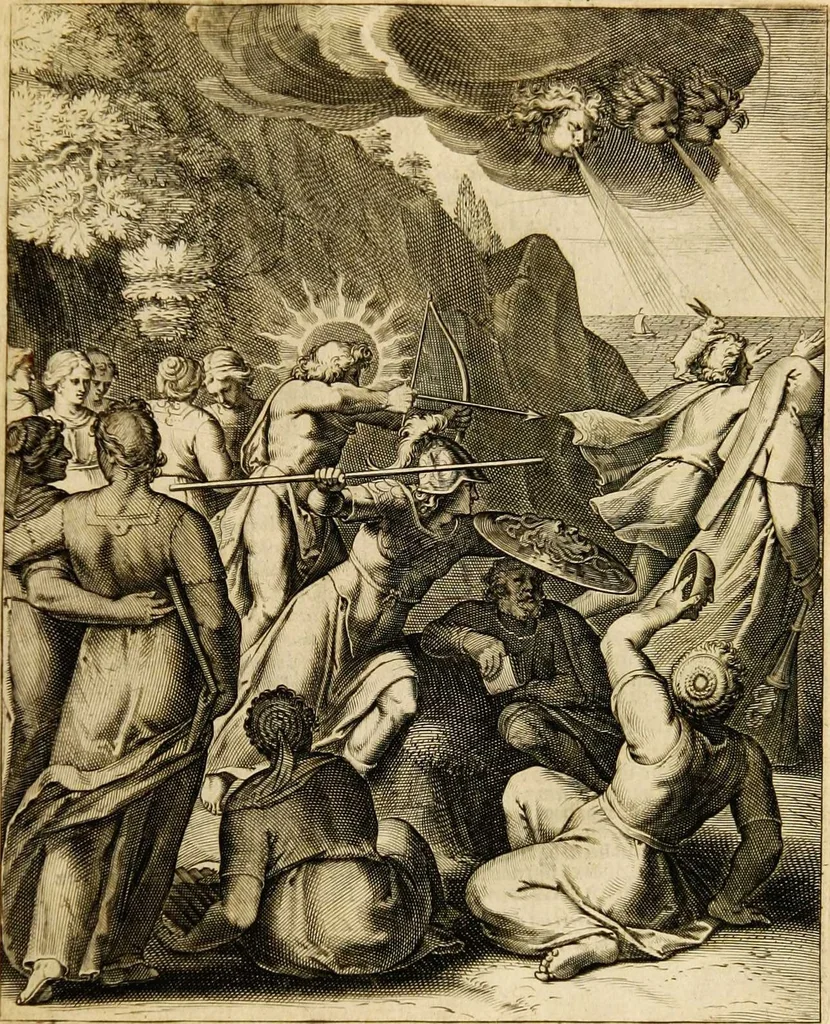 An illustration from Quinti Horatii Flacci emblemata: imaginibus in aes incisis, notisq[ue] illustrata, 1612, leaf 161