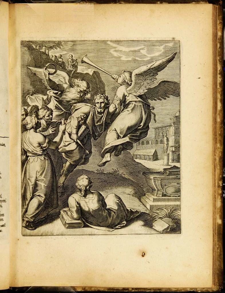 An illustration from Quinti Horatii Flacci emblemata: imaginibus in aes incisis, notisq[ue] illustrata, 1612, leaf 163
