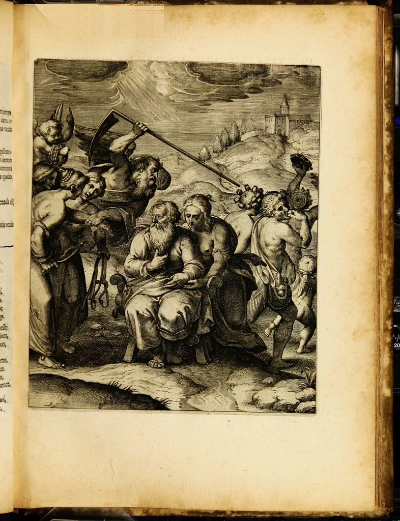 An illustration from Quinti Horatii Flacci emblemata: imaginibus in aes incisis, notisq[ue] illustrata, 1612, leaf 167
