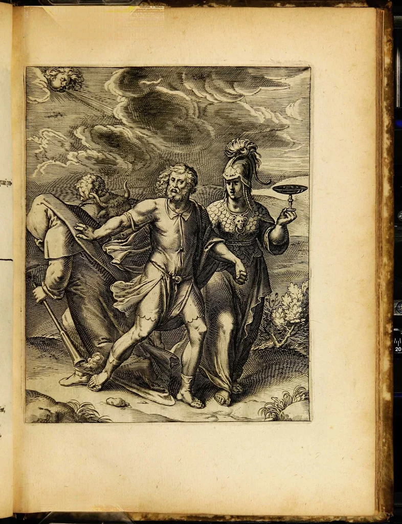 An illustration from Quinti Horatii Flacci emblemata: imaginibus in aes incisis, notisq[ue] illustrata, 1612, leaf 171