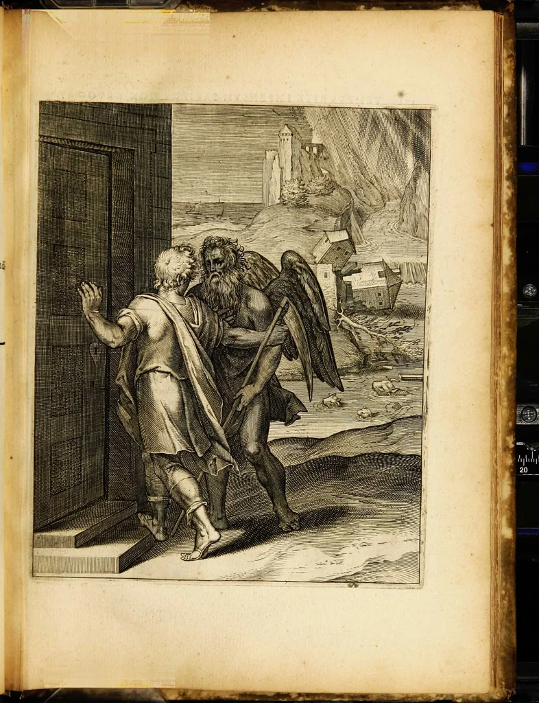 An illustration from Quinti Horatii Flacci emblemata: imaginibus in aes incisis, notisq[ue] illustrata, 1612, leaf 173