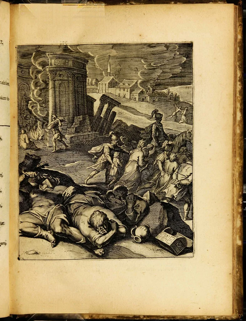 An illustration from Quinti Horatii Flacci emblemata: imaginibus in aes incisis, notisq[ue] illustrata, 1612, leaf 183