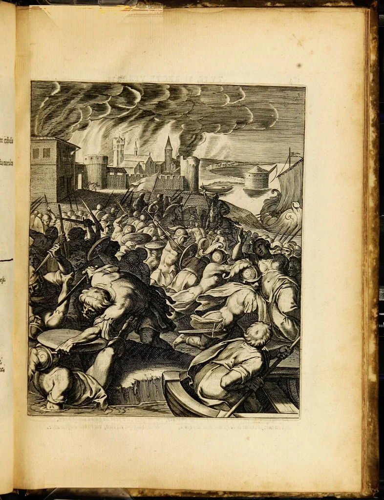 An illustration from Quinti Horatii Flacci emblemata: imaginibus in aes incisis, notisq[ue] illustrata, 1612, leaf 187