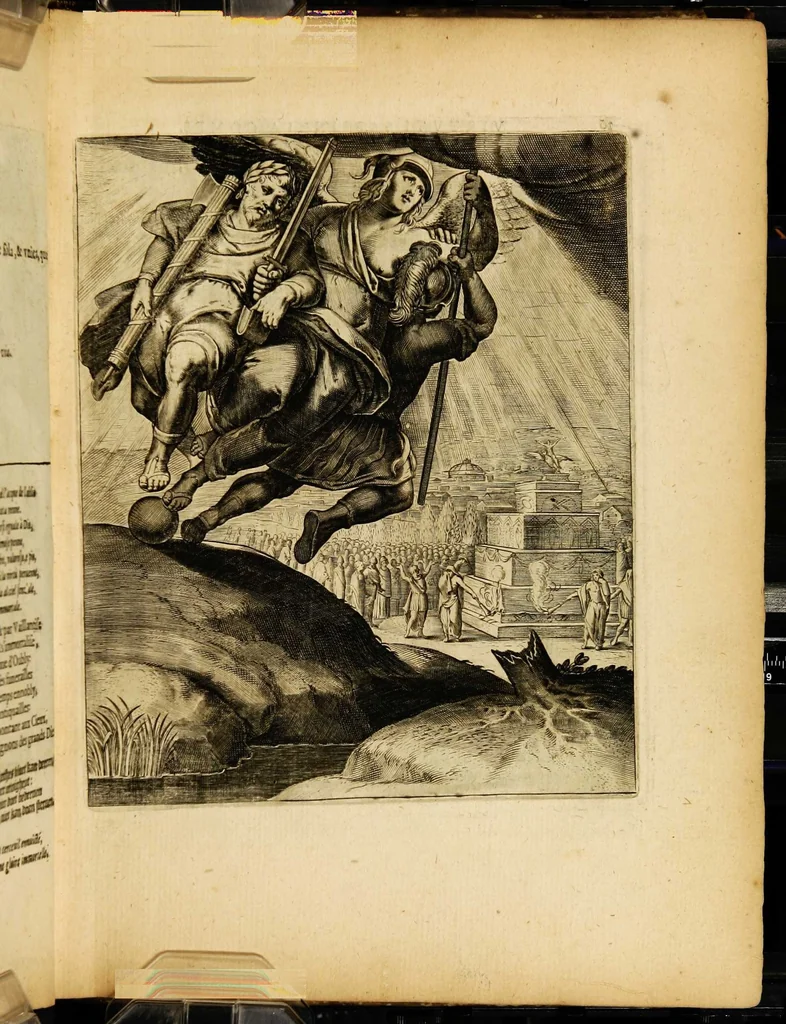 An illustration from Quinti Horatii Flacci emblemata: imaginibus in aes incisis, notisq[ue] illustrata, 1612, leaf 19