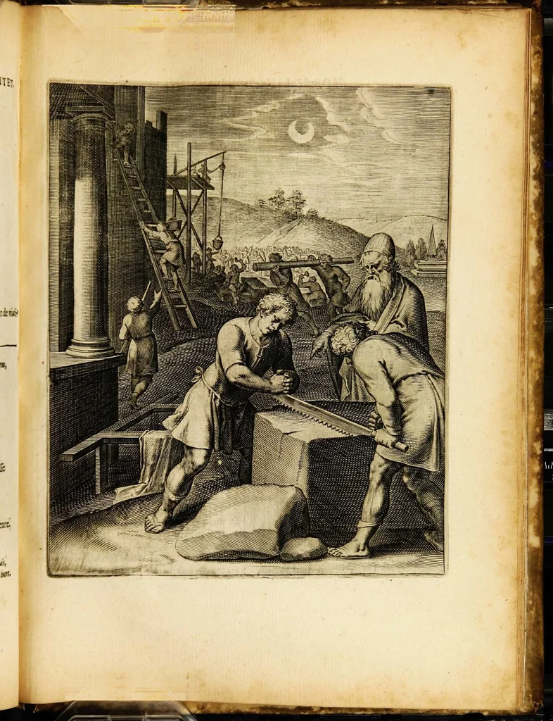 An illustration from Quinti Horatii Flacci emblemata: imaginibus in aes incisis, notisq[ue] illustrata, 1612, leaf 199