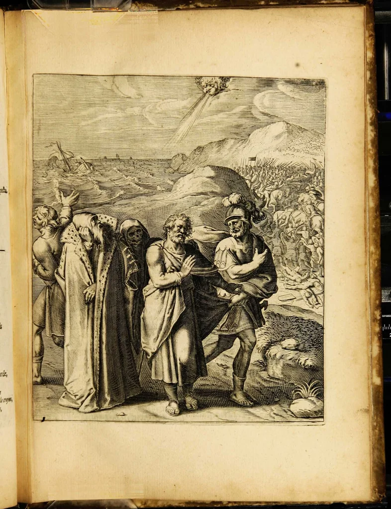 An illustration from Quinti Horatii Flacci emblemata: imaginibus in aes incisis, notisq[ue] illustrata, 1612, leaf 205