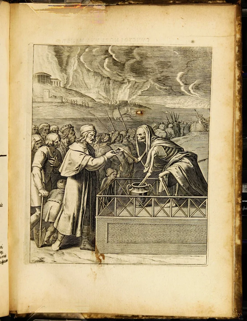 An illustration from Quinti Horatii Flacci emblemata: imaginibus in aes incisis, notisq[ue] illustrata, 1612, leaf 207