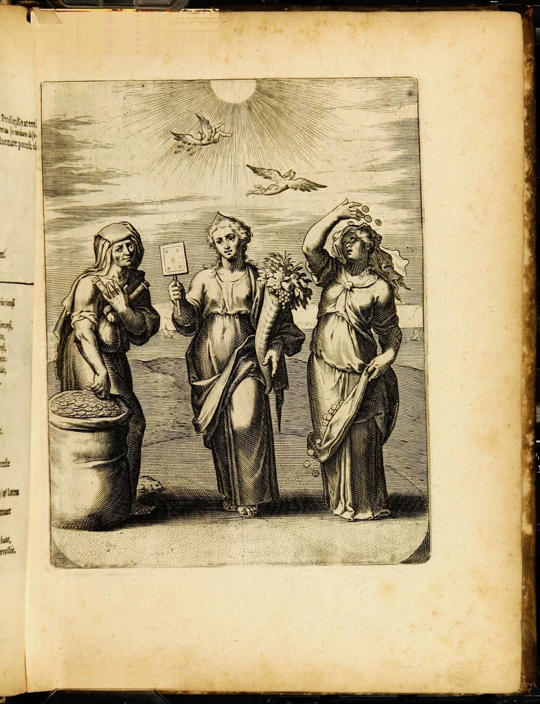 An illustration from Quinti Horatii Flacci emblemata: imaginibus in aes incisis, notisq[ue] illustrata, 1612, leaf 23