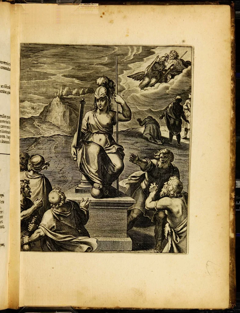 An illustration from Quinti Horatii Flacci emblemata: imaginibus in aes incisis, notisq[ue] illustrata, 1612, leaf 29