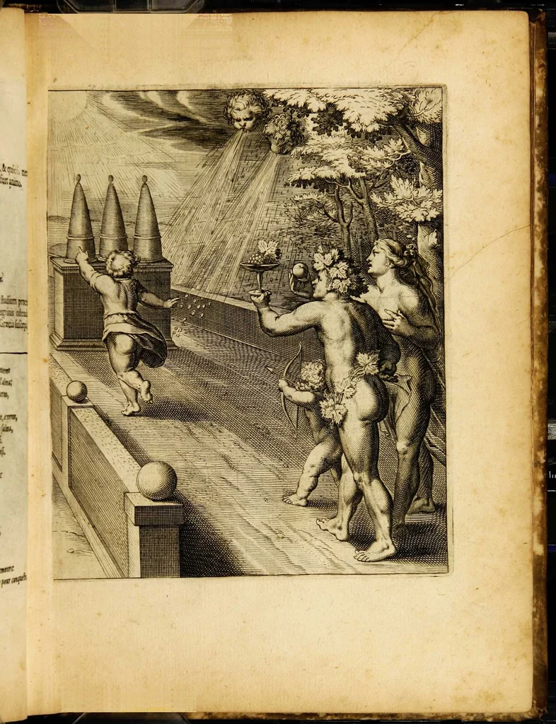 An illustration from Quinti Horatii Flacci emblemata: imaginibus in aes incisis, notisq[ue] illustrata, 1612, leaf 41