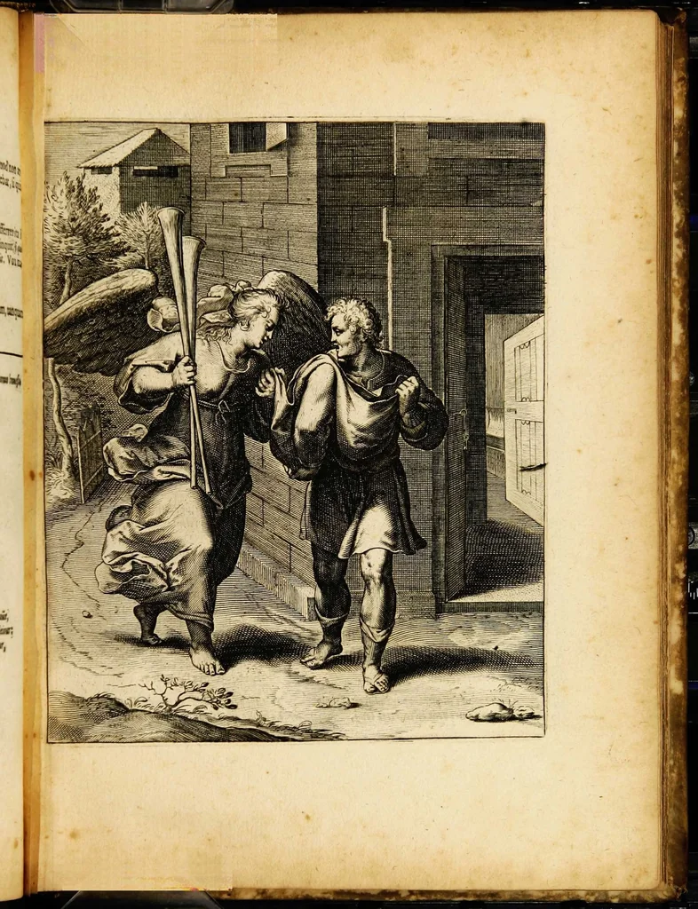 An illustration from Quinti Horatii Flacci emblemata: imaginibus in aes incisis, notisq[ue] illustrata, 1612, leaf 65
